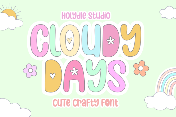 Cloudy Days Font: A Playful Display Typeface for Handmade Creators