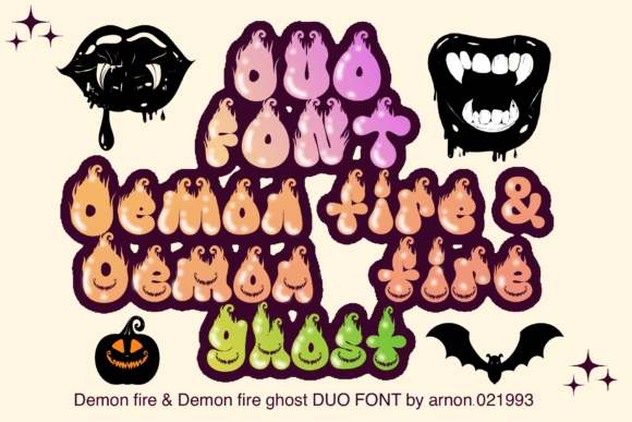 Demon Fire Duo: A Playful Display Font for Memorable Branding