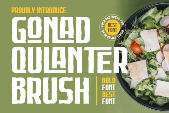 Gonad Qulanter Brush: A Bold Display Font for Real Business Branding