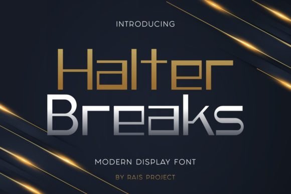Halter Breaks: A Bold Display Font for Handmade Labels & Printables