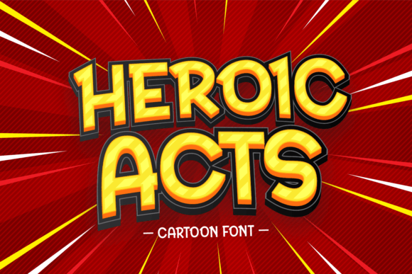Heroic Acts: A Playful Display Font for Handmade Charm