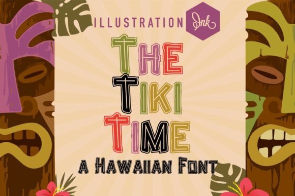 The Tiki Time: A Playful Display Font for Handmade Joy