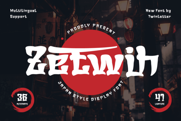 Zetwih: A Display Font with Japanese Elegance for Digital Design